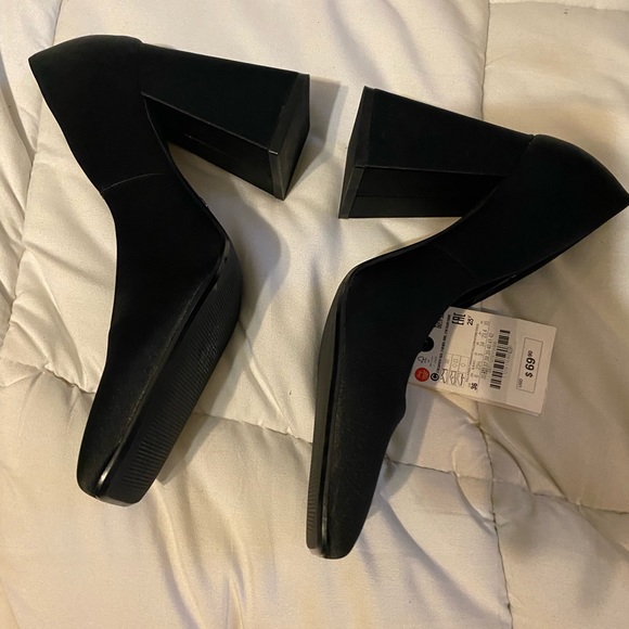ZARA SHOES NEW WITH TAGS SQUARE HEEL - Picture 8 of 12